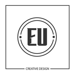 Initial Letter EU Logo Template Design Vector Illustration