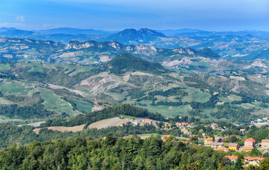 Fototapeta na wymiar Beautiful panorama of Republic of San Marino