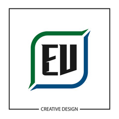 Obraz premium Initial Letter EV Logo Template Design Vector Illustration