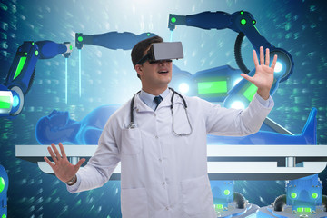 Telehealth concept with doctor doing remote check-up