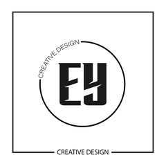 Obraz premium Initial Letter EY Logo Template Design Vector Illustration