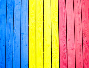 LGBT color wood background, rainbow colorful wooden wall.