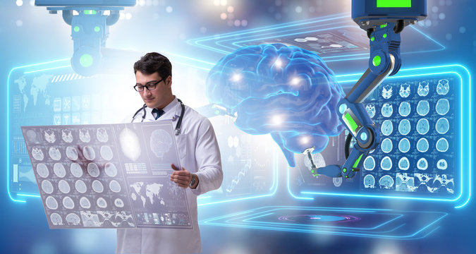 Telehealth concept with doctor doing remote check-up