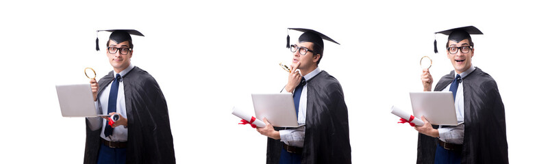 Student graduate isolated on white background