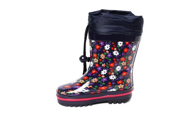 Kids Colorful Rubber Rain Boots on white background