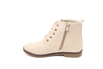 Men's leather fashion shoes isolated on white background