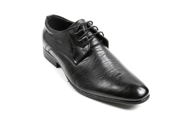 Men's leather fashion shoes isolated on white background