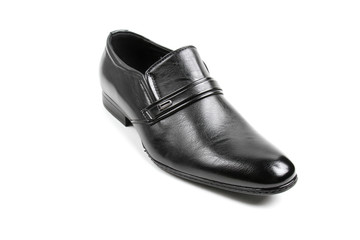 Men's leather fashion shoes isolated on white background