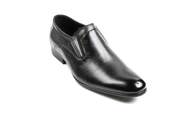 Men's leather fashion shoes isolated on white background