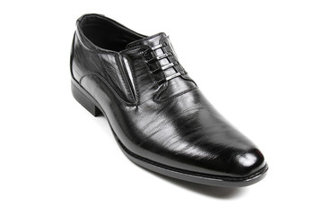 Men's leather fashion shoes isolated on white background