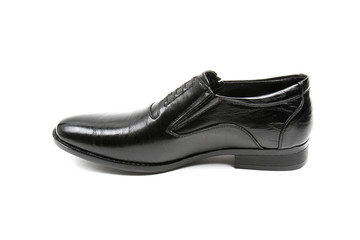 Men's leather fashion shoes isolated on white background