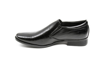 Men's leather fashion shoes isolated on white background