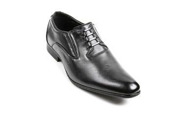 Men's leather fashion shoes isolated on white background