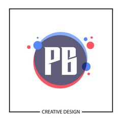 Fototapeta premium Initial Letter PB Logo Template Design Vector Illustration