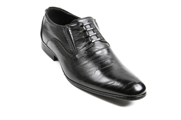 Men's leather fashion shoes isolated on white background