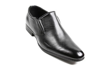 Men's leather fashion shoes isolated on white background