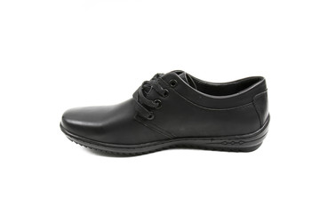 Men's leather fashion shoes isolated on white background