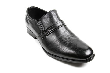 Men's leather fashion shoes isolated on white background
