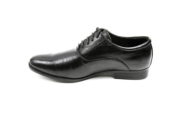 Men's leather fashion shoes isolated on white background
