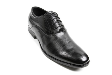 Men's leather fashion shoes isolated on white background