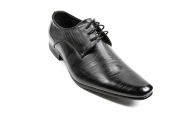 Men's leather fashion shoes isolated on white background