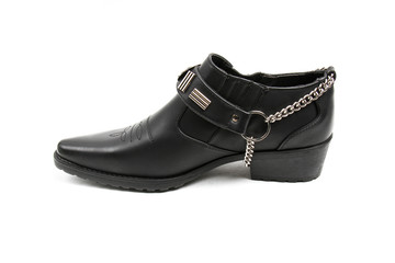 Men's leather fashion shoes isolated on white background