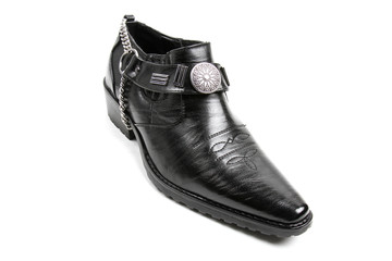 Fototapeta na wymiar Men's leather fashion shoes isolated on white background