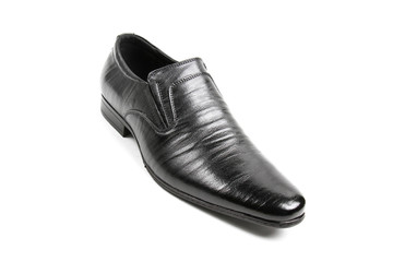 Men's leather fashion shoes isolated on white background