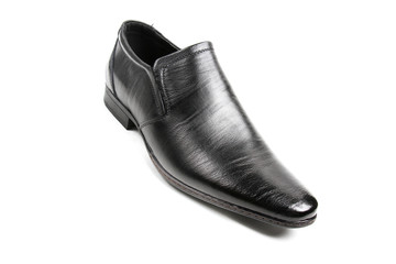 Men's leather fashion shoes isolated on white background