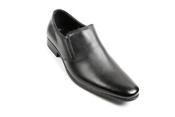 Men's leather fashion shoes isolated on white background