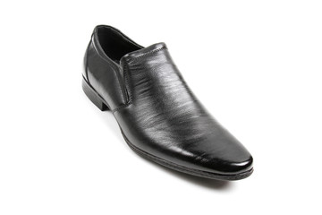 Men's leather fashion shoes isolated on white background