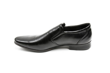 Men's leather fashion shoes isolated on white background