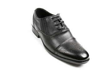 Men's leather fashion shoes isolated on white background