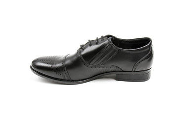 Men's leather fashion shoes isolated on white background