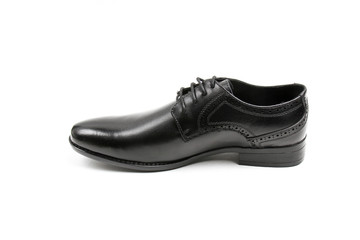 Men's leather fashion shoes isolated on white background