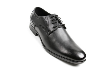 Men's leather fashion shoes isolated on white background