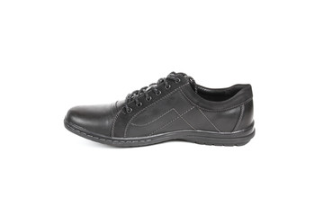 Men's leather fashion shoes isolated on white background