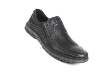 Men's leather fashion shoes isolated on white background