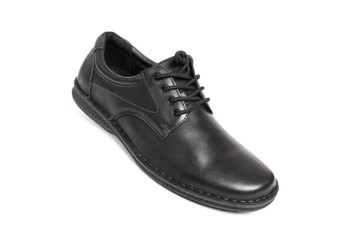 Men's leather fashion shoes isolated on white background