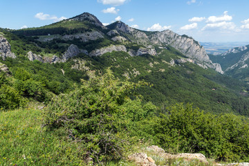 Amazing Landscape of Balkan Mountains with Vratsata pass,  town of Vratsa and Village of Zgorigrad, Bulgaria