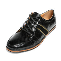 Men's leather fashion shoes isolated on white background