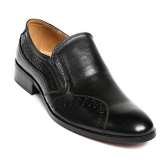Men's leather fashion shoes isolated on white background
