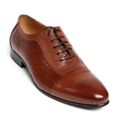 Men's leather fashion shoes isolated on white background