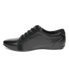 Men's leather fashion shoes isolated on white background