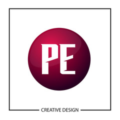 Initial Letter PE Logo Template Design Vector Illustration