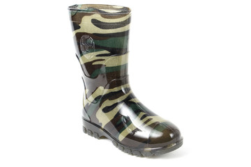 Rubber boots isolated on white background