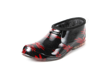 Rubber boots isolated on white background