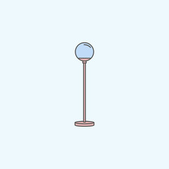 Floor lamp icon on white background