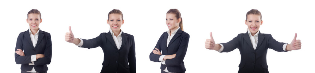 Businesswoman isolated on the white