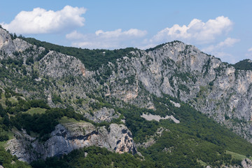 Amazing Landscape of Balkan Mountains with Vratsata pass,  town of Vratsa and Village of Zgorigrad, Bulgaria